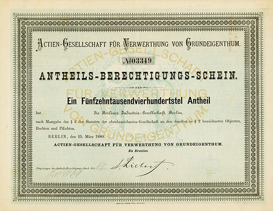 Actien-Gesellschaft für Verwerthung von Grundeigenthum