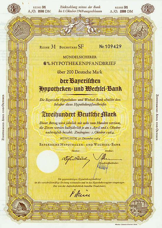 Bayerische Hypotheken- und Wechsel-Bank [2 Stück]