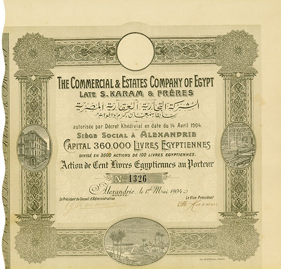 Commercial & Estates Company of Egypt, Late S. Karam & Frères