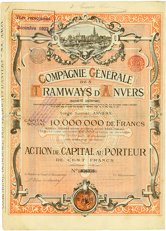 Compagnie Générale des Tramways d'Anvers (Société Anonyme)