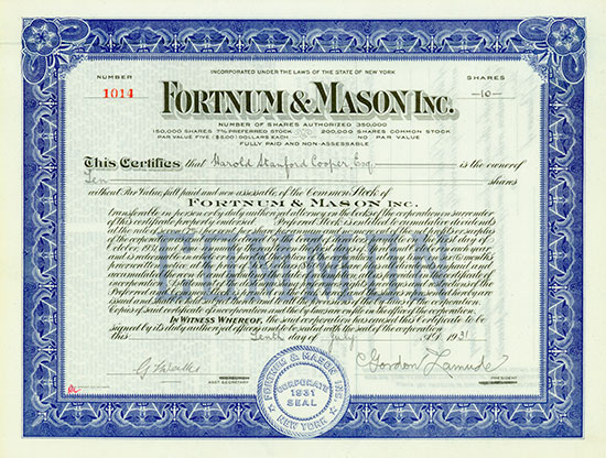 Fortnum & Mason Inc.