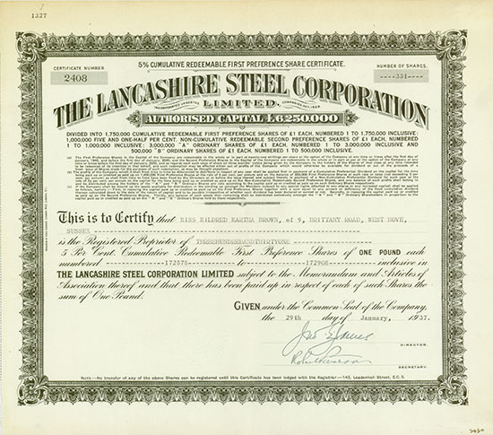 Lancashire Steel Corporation Limited