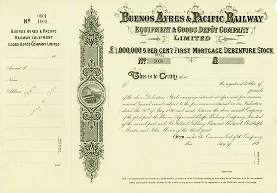 Buenos Ayres & Pacific Railway Equipment & Goods Depôt Company Limited