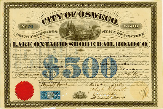 City of Oswego - in Aid of Lake Ontario Shore Rail Road Co.