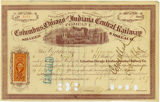 Columbus, Chicago & Indiana Central Railway Company
