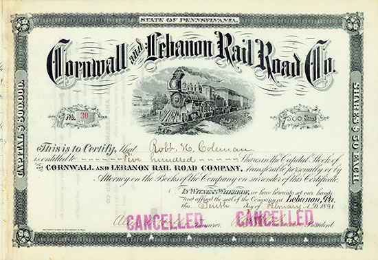 Cornwall and Lebanon Rail Road Co.