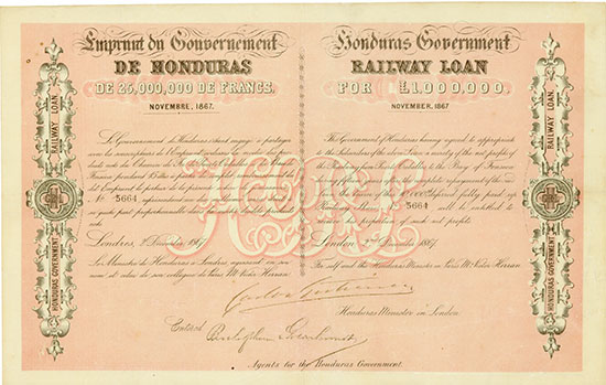 Honduras Government Railway Loan / Emprunt du Gouvernement de Honduras