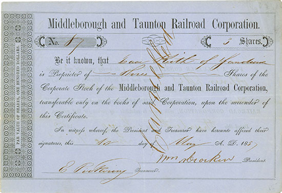 Middleborough and Taunton Railroad Corporation