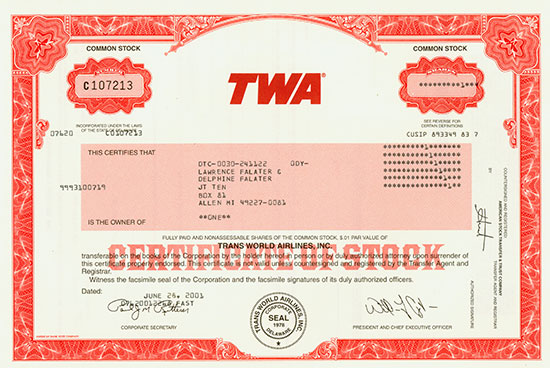 TWA Trans World Airlines, Inc.