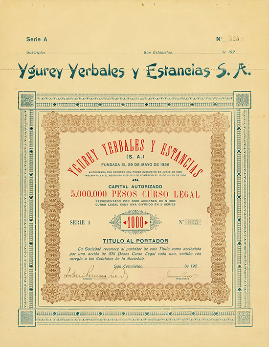Ygurey Yerbales y Estancias (S. A.)