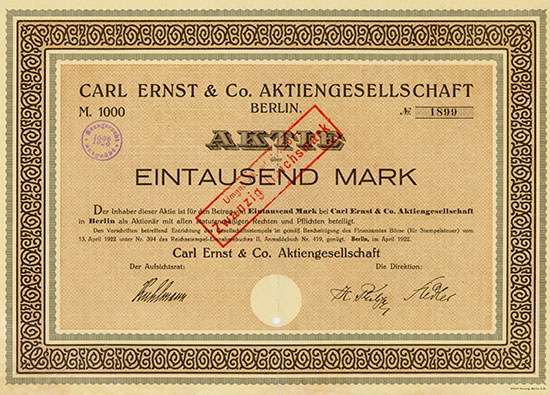 Carl Ernst & Co. AG