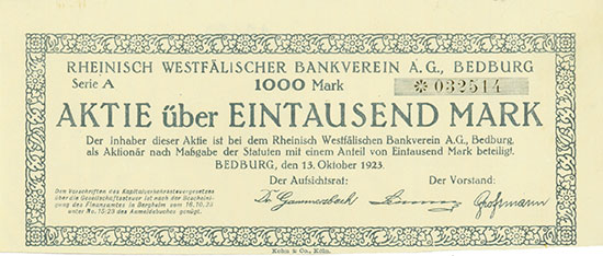 Rheinisch Westfälischer Bankverein AG