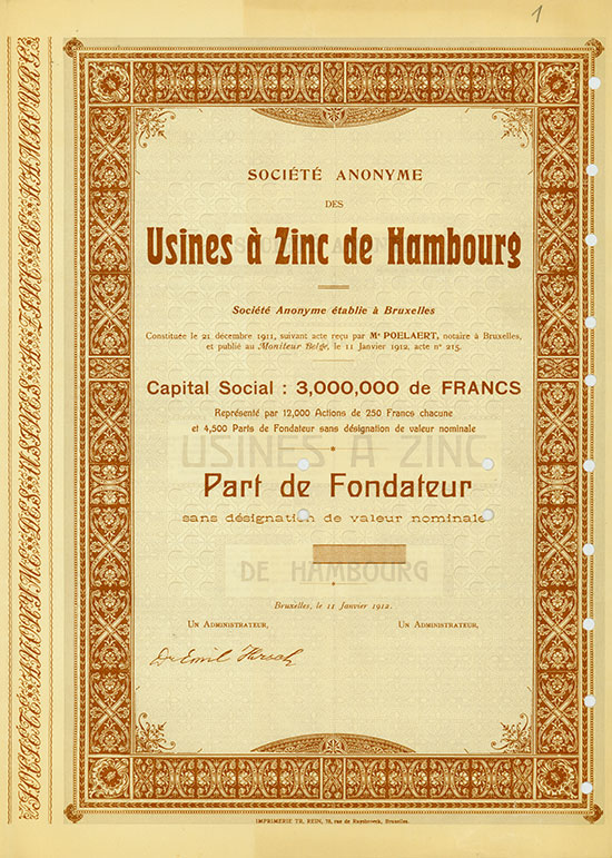 Société Anonyme des Usines à Zinc de Hambourg