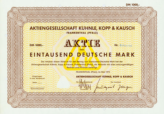Aktiengesellschaft Kühnle, Kopp & Kausch
