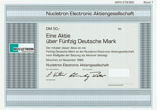 Nucletron Electronic AG [3 Stück]