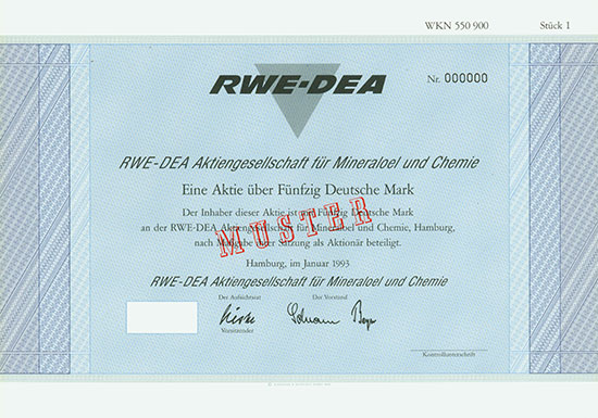 RWE-DEA Aktiengesellschaft für Mineraloel und Chemie [2 Stück]