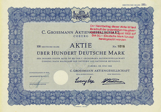 C. Grossmann AG [180 Stück]