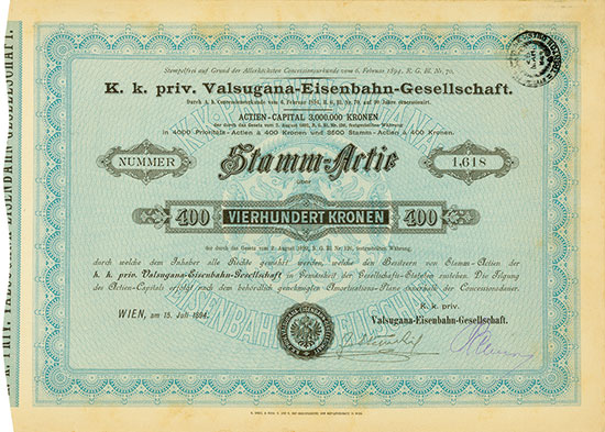 K. k. priv. Valsugana-Eisenbahn-Gesellschaft