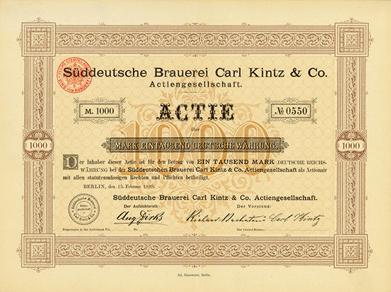Süddeutsche Brauerei Carl Kintz & Co. AG