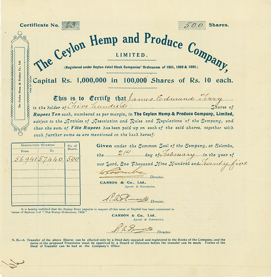 Ceylon Hemp and Produce Company, Limited