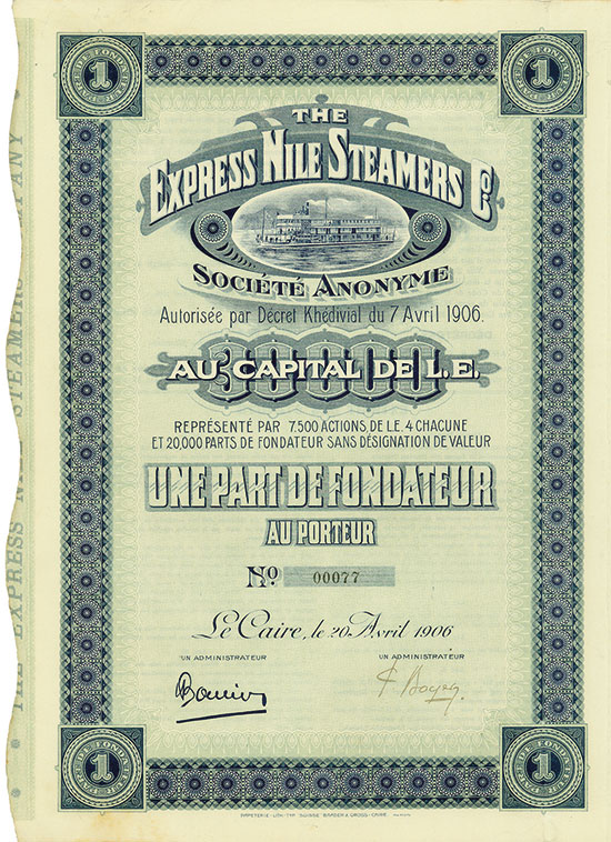 Express Nile Steamers Co. Société Anonyme [2 Stück]