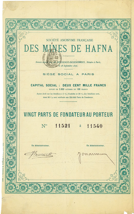 Société Anonyme Française des Mines de Hafna