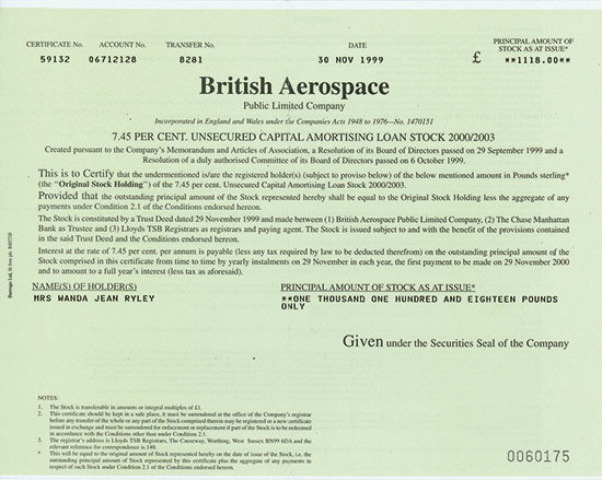 British Aerospace Public Limited Company