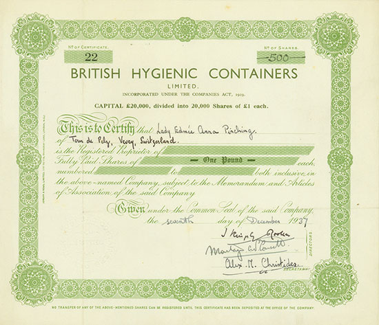 British Hygienic Containers Limited