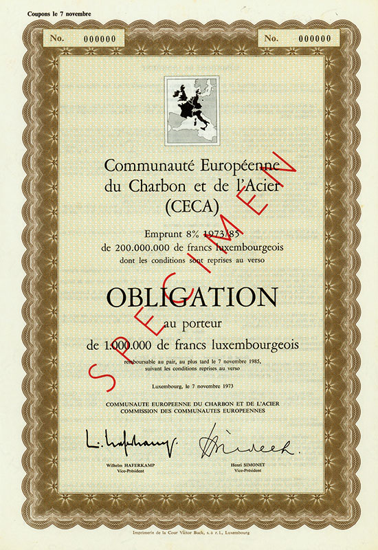 Communauté Européenne du Charbon et de l'Acier (CECA) / Europäische Gemeinschaft für Kohle und Stahl 