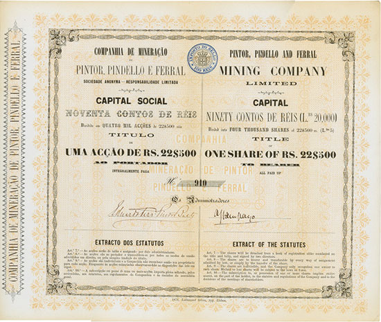Companhia de Mineracao de Pintor, Pindello e Ferral / Pintor, Pindello and Ferral Mining Company Limited