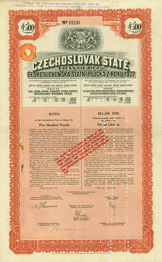 Czechoslovak State Loan of 1922