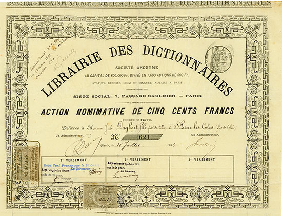 Librairie des Dictionnaires Société Anonyme