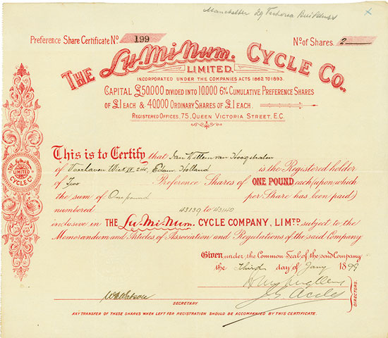 Lu.Mi.Mum. Cycle Company, Limited [2 Stück]