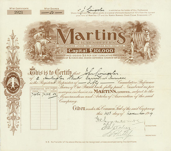 Martins, Limited (Cigar Shippers)
