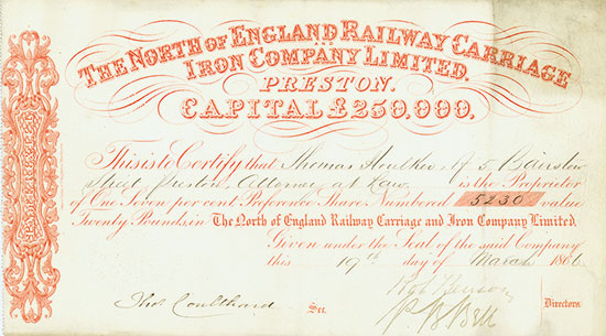 North of England Railway Carriage and Iron Company Ltd.