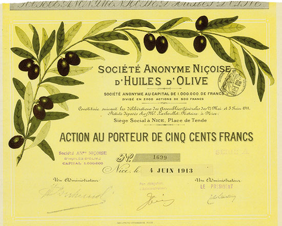 Société Anonyme Niçoise d'Huiles d'Olive