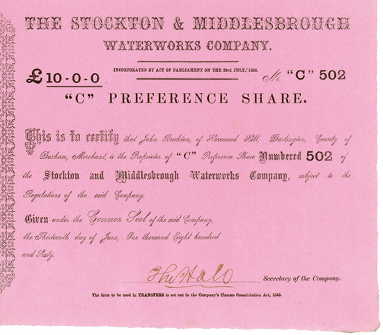 Stockton & Middlesbrough Waterworks Company