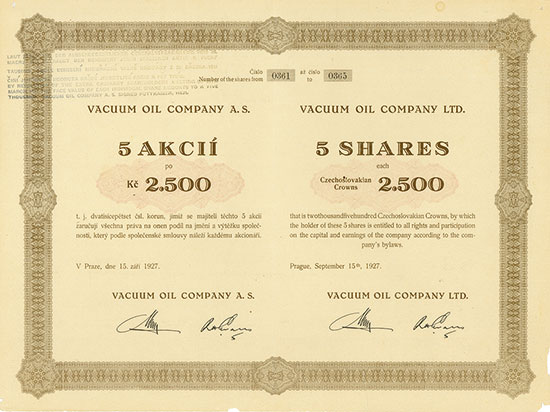 Vacuum Oil Company A. S.