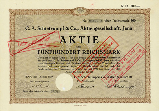 C. A. Schietrumpf & Co., AG