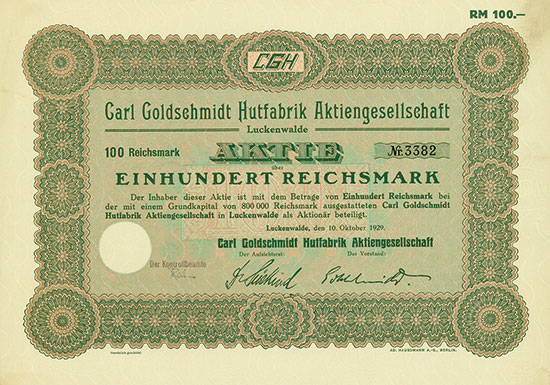 Carl Goldschmidt Hutfabrik AG