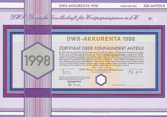 DWS Deutsche Gesellschaft für Wertpapiersparen m.b.H.