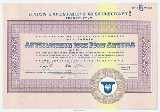 Union-Investment-Gesellschaft [6 Stück]