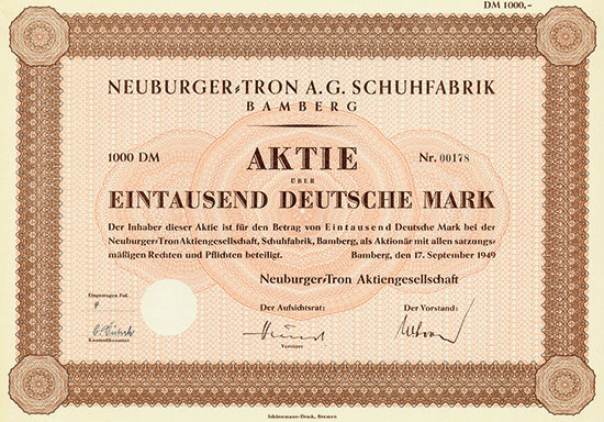 Walter Tron AG, Schuhfabrik /  Neuburger-Tron AG Schuhfabrik [3 Stück]