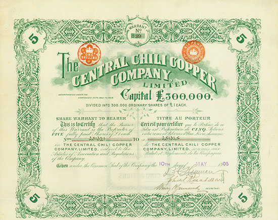 Central Chili Copper Company, Limited