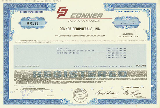 Conner Peripherals, Inc.