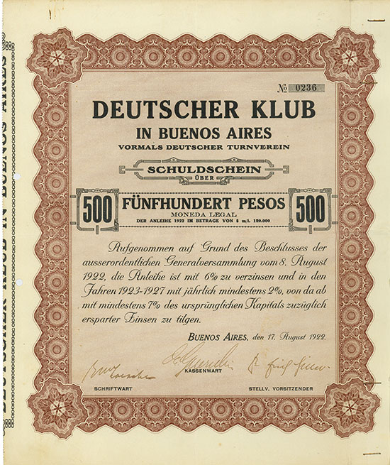 Deutscher Klub in Buenos Aires vormals Deutscher Turnverein