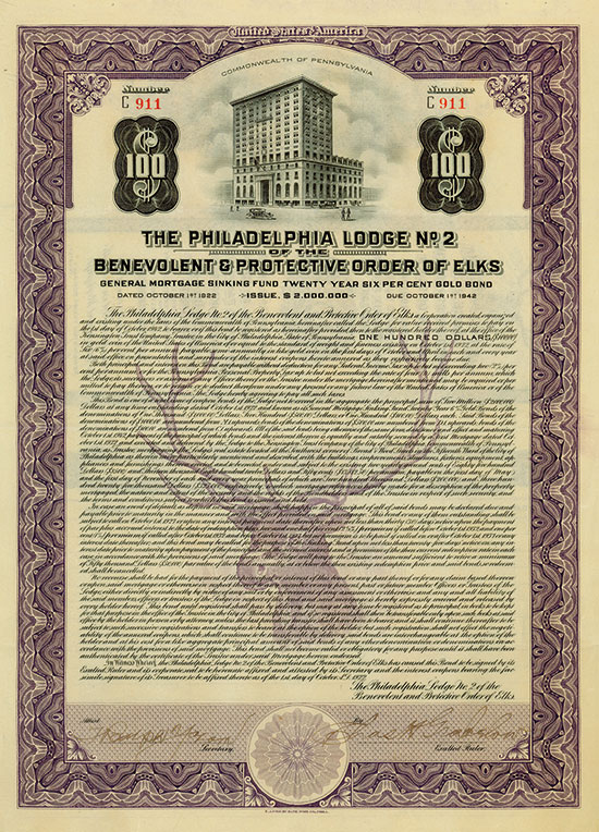 Philadelphia Lodge No. 2 of the Benevolent & Protective Order of Elks