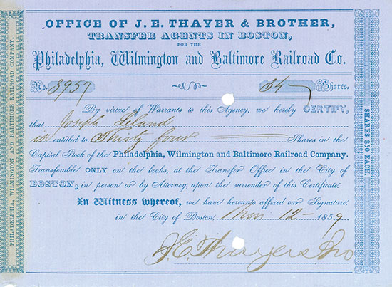 Philadelphia, Wilmington and Baltimore Rail Road Co.