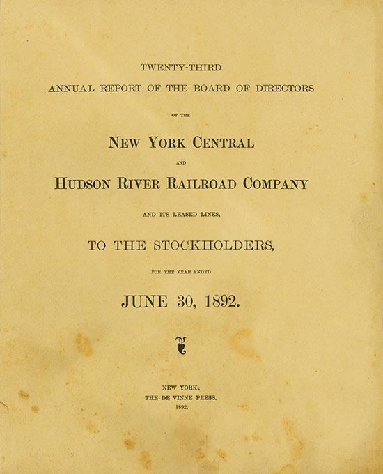 New York Central and Hudson River Railroad Company