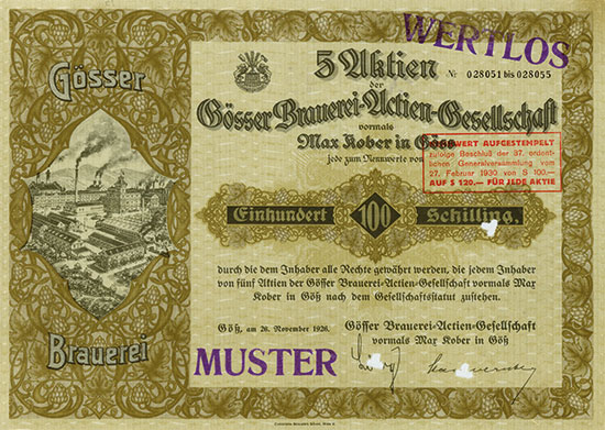 Gösser Brauerei-Actiengesellschaft vormals Max Kober